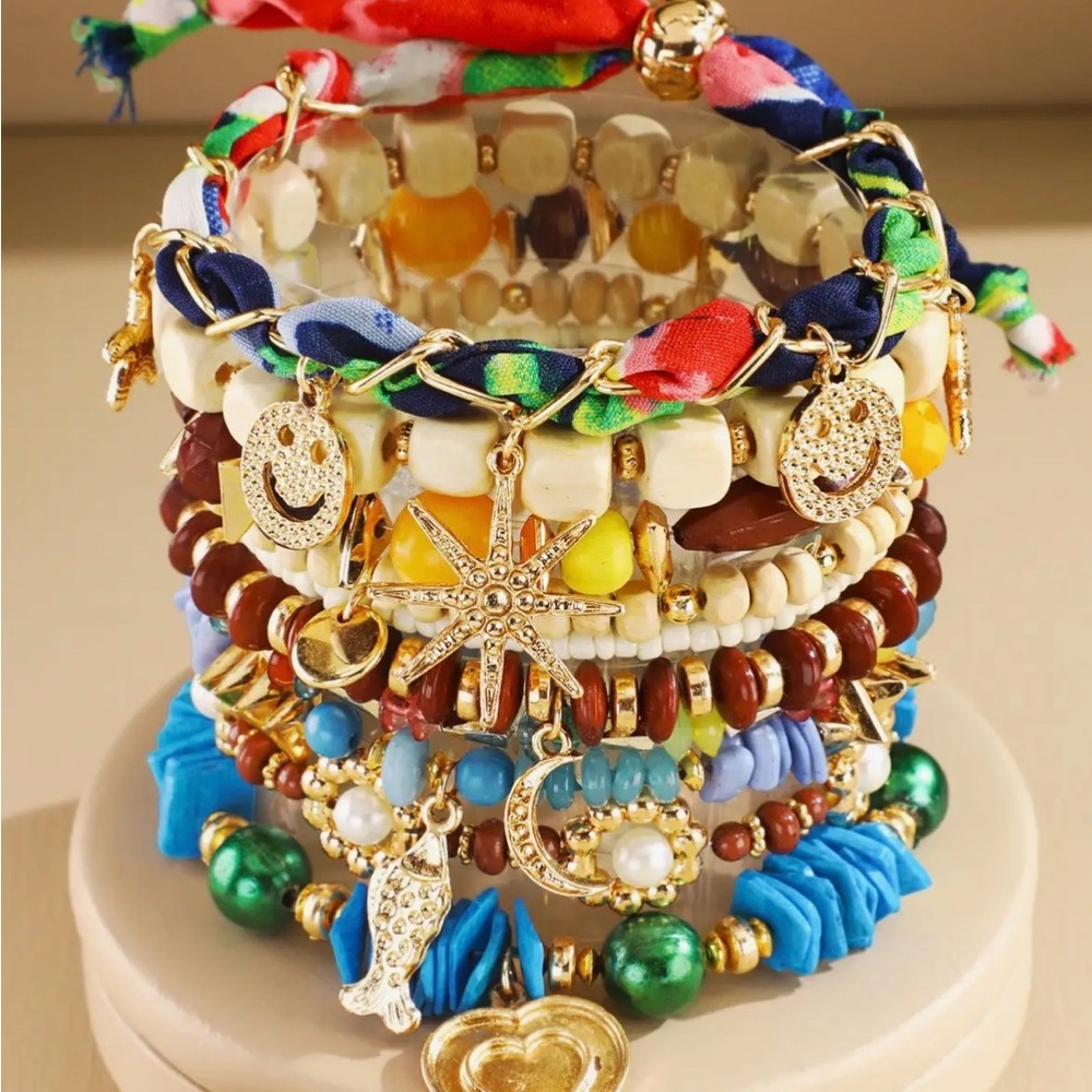 Colorful Charm Bracelet Set
